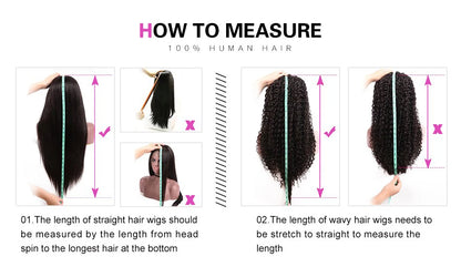 250 Density Deep Curly Wave 360 HD Lace Front Human Hair Wig – Water Wave 13x6 Lace Frontal Glueless Wig, 100% Human Hair