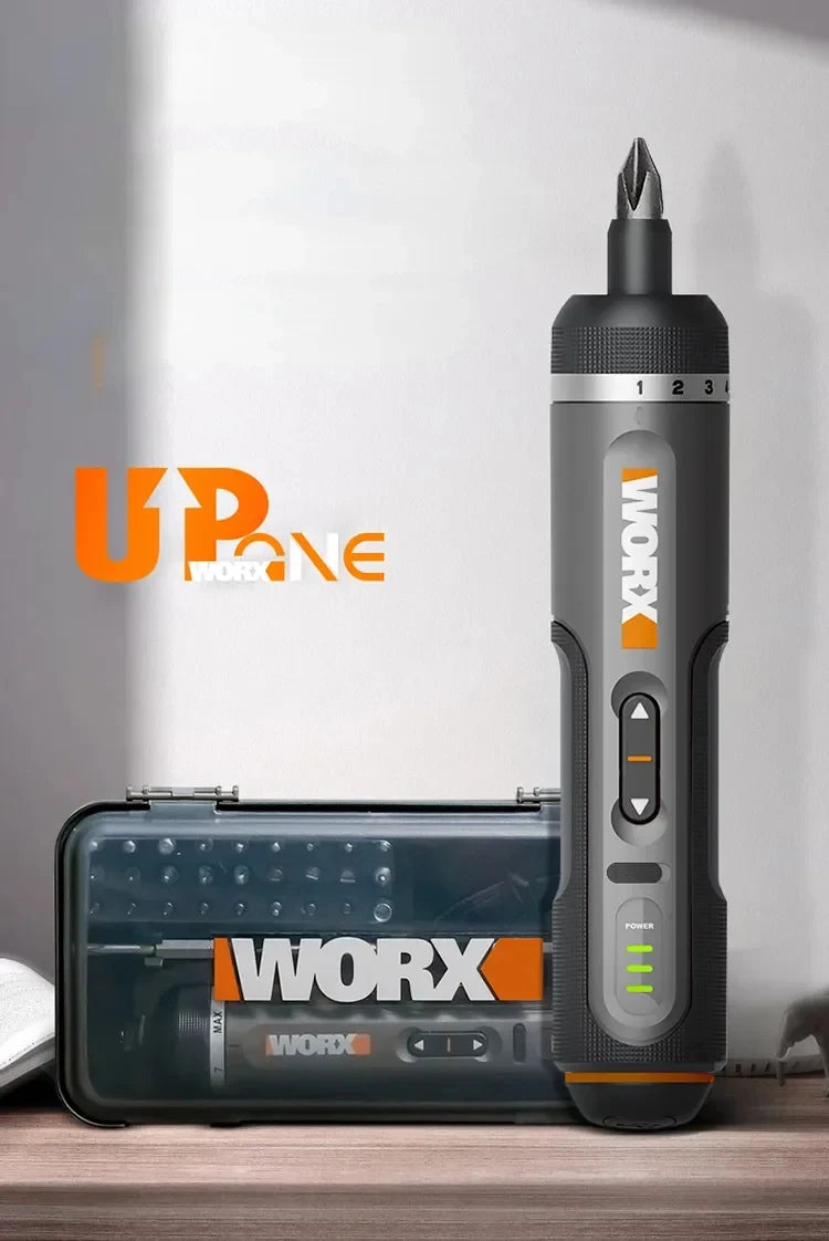 WORX WX242 4V Cordless Electric Screwdriver Set — USB Rechargeable Mini Drill with 30 Bits Power Tool