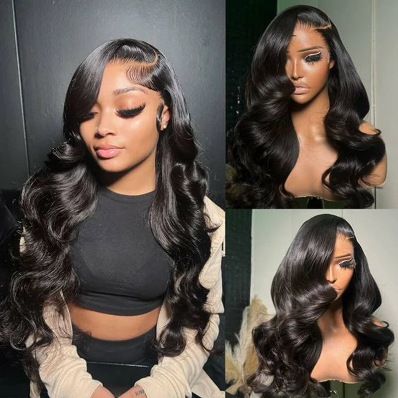 100% Brazilian Remy Human Hair Body Wave Lace Front Wig – Pre-Plucked 13x4/13x6 Transparent, 180% Density for Women