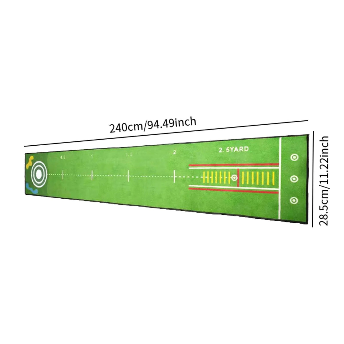 Portable Golf Putting Mat – Lightweight Putting Practice Training Aid for Home, Lawn, and Park, Golf Gift Accessory