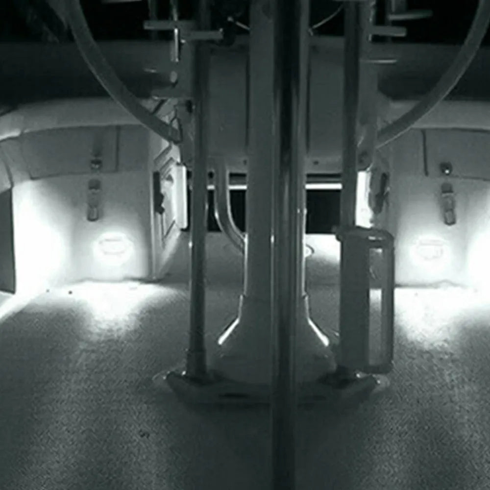 Blue & White Marine LED Deck Courtesy Lights – Waterproof Stern Transom Boat Lamps (1-4pcs)