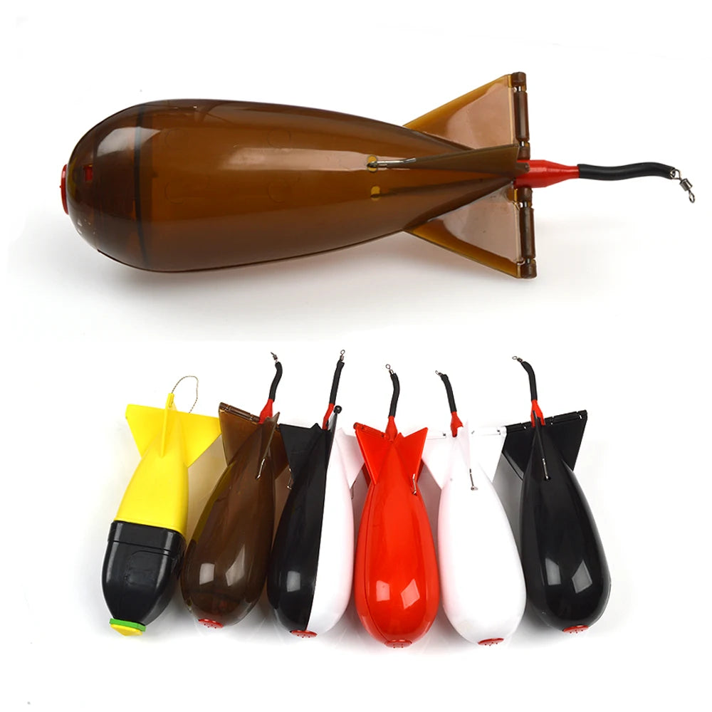 Fishing Rocket Feeder Spod Bomb Float Lure Bait Holder - Large & Small Sizes, Pellet Rockets Feeders Gear Accessories
