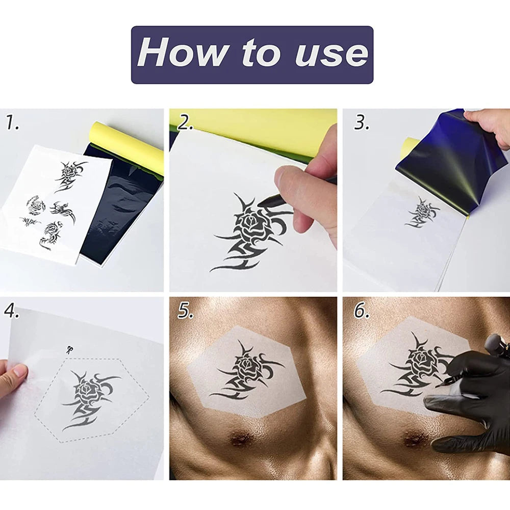 10/30/50pcs A4 Tattoo Transfer Papers – Thermal Printer Copier Stencil Sheets for Tattoo Machine Accessories