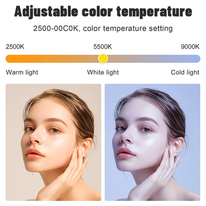 RGB LED Video Light Stick - Handheld Colorful Fill Light Wand with Barndoor for Photography and Video Lighting