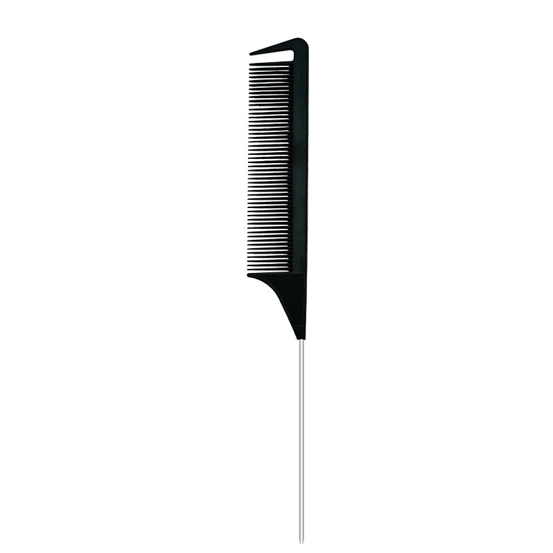 Pro Pointed Tail Comb – Anti-Static Hair Styling Brush, Steel Needle Pin Rat Tail Comb for Salon & Barber Accessories