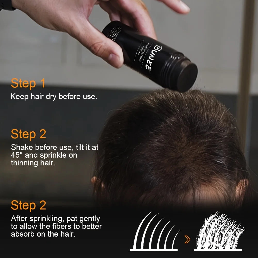 BUNEE Hair Fibers 27.5g - Natural Hair-Thickening Powder for Thinning and Part Lines