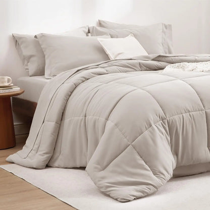 Bedsure Reversible Comforter Set – Queen Bed-in-a-Bag with Sheets & Pillowcases, Twin to King Size