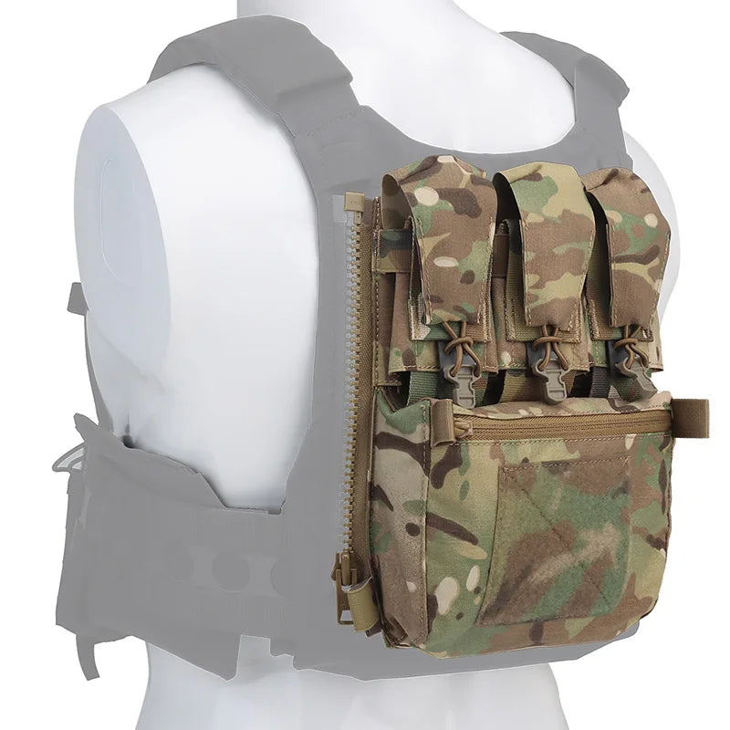 Assault Adapt Banger Back Panel Zip-On Rear Pack – Tactical Vest FCPC V5 Plate Carrier Accessories Bag with GP Pouch & Multitools Pocket
