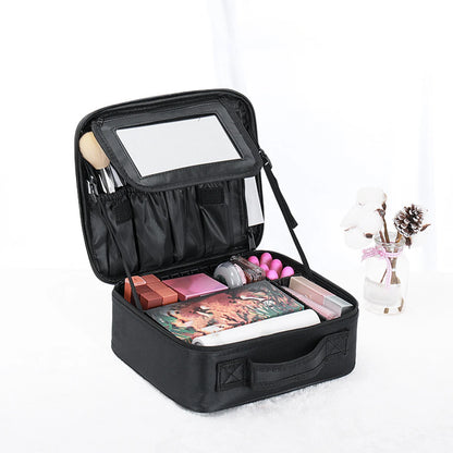YANZA Professional Makeup Case – Cosmetic Organizer & Travel Storage Box for Brushes, Beauty Tools, and Manicure Supplies