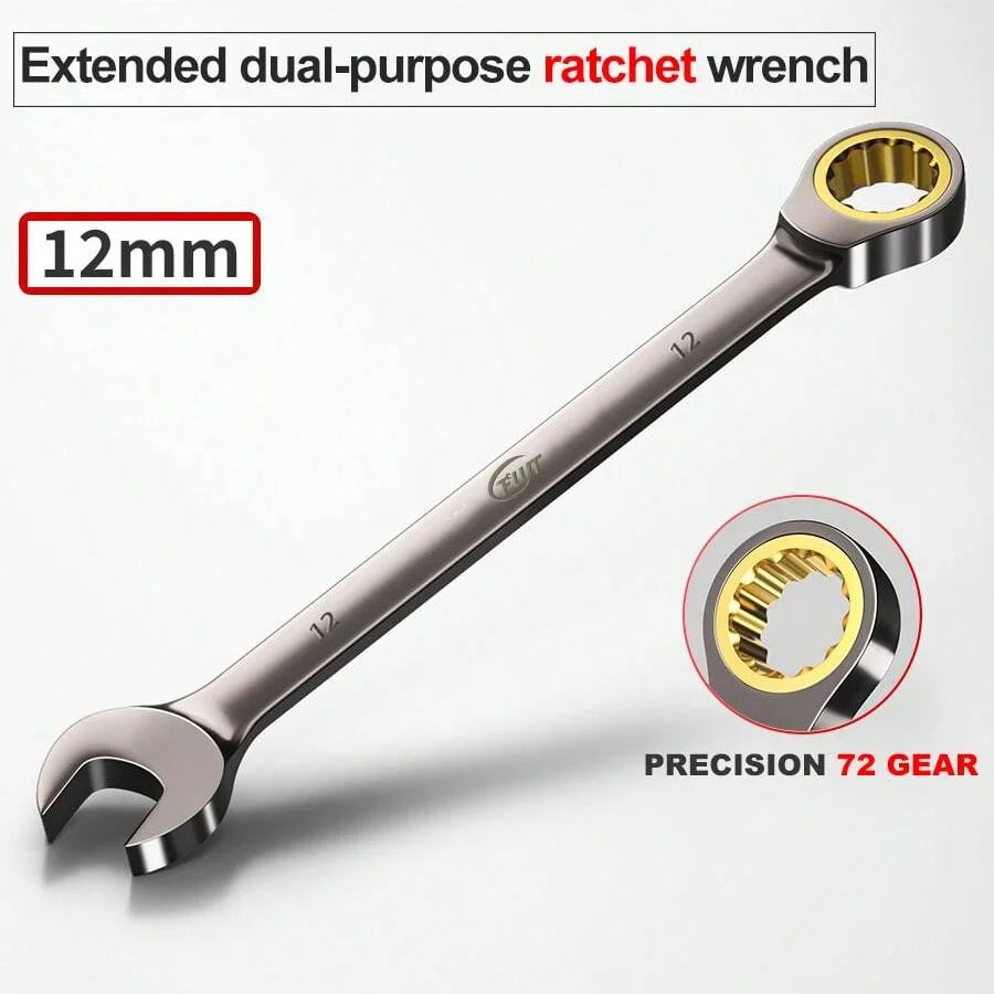 6-32mm Ratchet Combination Wrench - Dual-Use Universal Repair Tool for Car & Motorcycle Maintenance