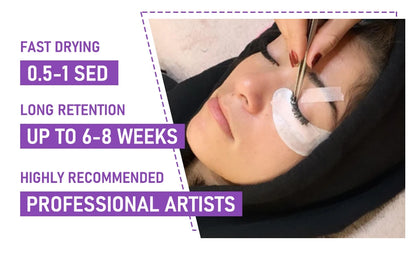 Veyes Inc 5ml Eyelash Extension Glue — Veyelash Fast-Drying Strong Lash Adhesive, 0.5 Sec Dry Time, 7-Week Retention for Volume Lashes