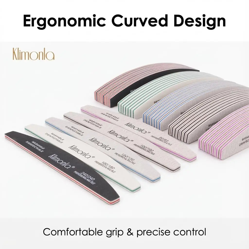 5/10PCS Professional Nail File Set - 100/180 Grit EVA Thickened Sandpaper Manicure Tools for Salon & Home Use