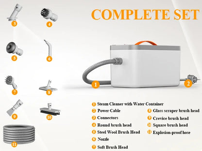 1500W Handheld Steam Cleaner – Powerful Multiuse Steamer for Upholstery, Tough Stains & Grime Removal
