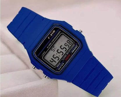Men's Sport LED Digital Watch - Small Square Dial with Silicone Band, Casual Electronic Wristwatch