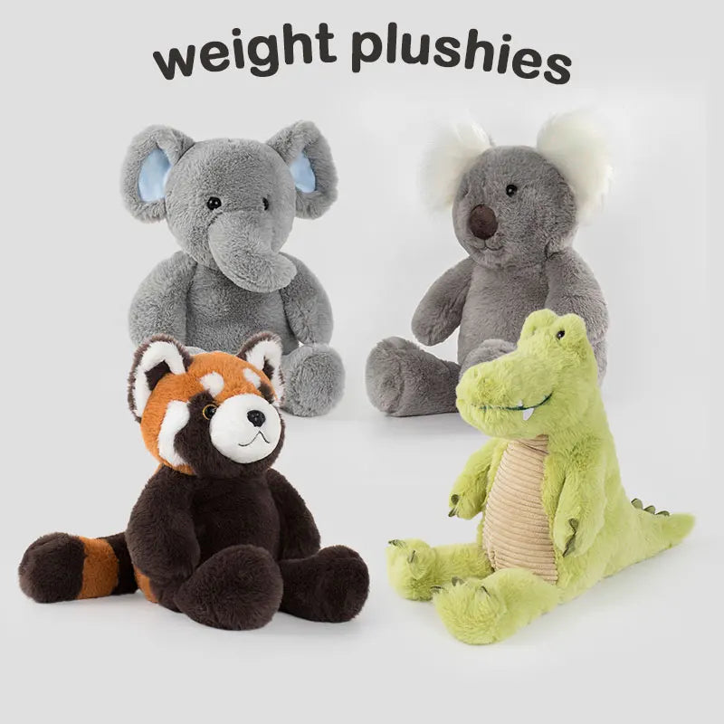 Long Arm Weighted Plush Animal – Soft Fluffy Stuffed Raccoon, Koala, Bear & Giraffe Pillow Toy