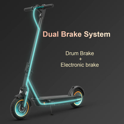 HEZZO G30 36V 500W Electric Scooter — 21MPH, 37.5-Mile Range, 10" Wheels, 15Ah Foldable Escooter with Front Suspension