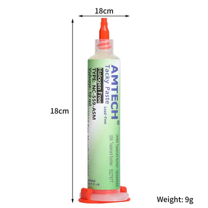 Original Amtech NC 559 Flux – 10ml Syringe for Soldering, BGA & SMD PCB Repair, Electronics Tools
