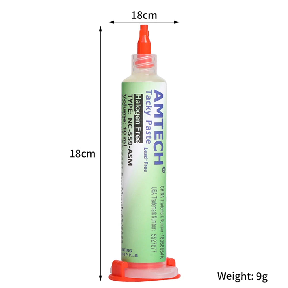 Amtech NC-559 Flux – 10ml Soldering Flux Syringe for Electronics, BGA, SMD & PCB Repair Tools