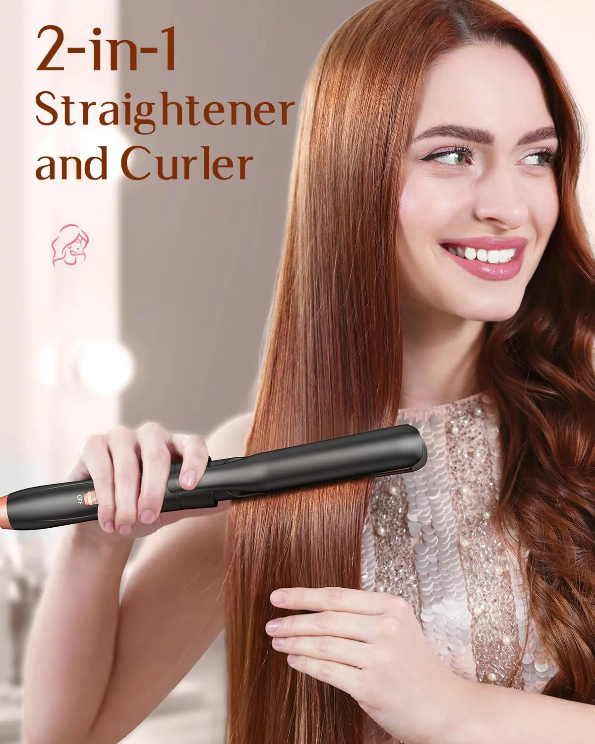 BESTOPE PRO 5-in-1 Curling Wand Set with Hair Straightener, Hair Crimper & 3 Ceramic Curling Irons
