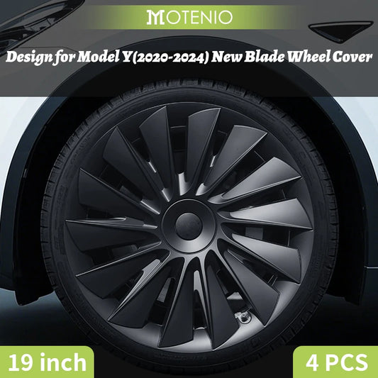 Tesla Model Y 2020–2024 19" Full Coverage Blade Wheel Hubcap – Car Accessories