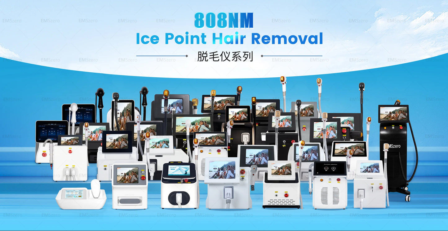 Professional Diode Ice Titanium Laser Hair Removal Machine - 3 Wavelength 755/808/1064nm, Face & Body Epilator for Salon Use
