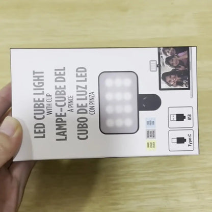 Portable Mini Selfie Fill Light - Rechargeable 3-Mode Clip-On LED Light for Phone & Computer