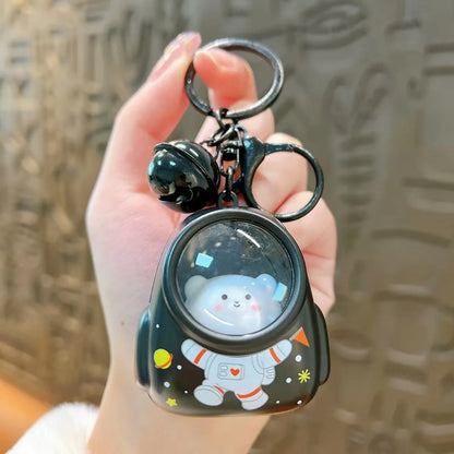 Cute Bear Night Light Keychain - Kawaii Bag Charm with Mini LED Atmosphere Light