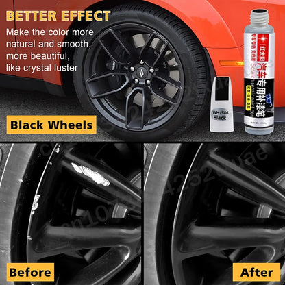 Car Wheel Scratch Repair Pen – Matte Black Touch-Up for Tesla Model 3, Y, X & S Rims