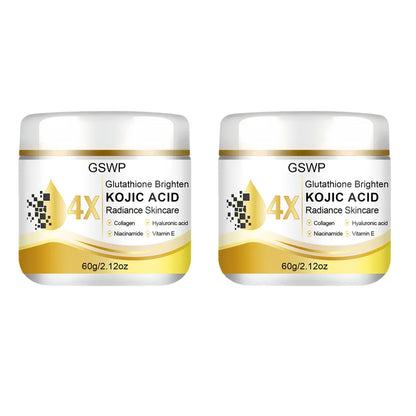 GSWP Kojic Acid & Glutathione Brightening Cream - Skin Care Moisturizer, 60g or 120g