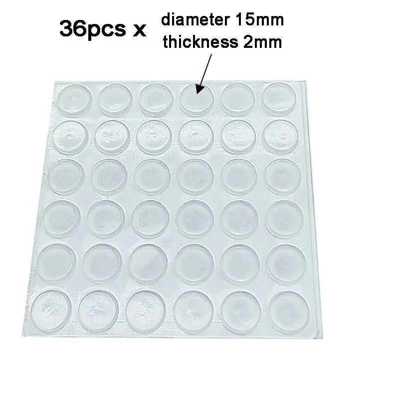 100-Piece Silicone Anti-Slip Bumper Pads - Soft Rubber Furniture Feet, Cabinet Cushions, and Drawer Door Protectors