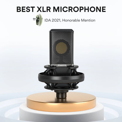 Maono PM500T XLR Condenser Microphone – 34mm Large Diaphragm Cardioid Studio Mic for Recording, Podcasting & Streaming