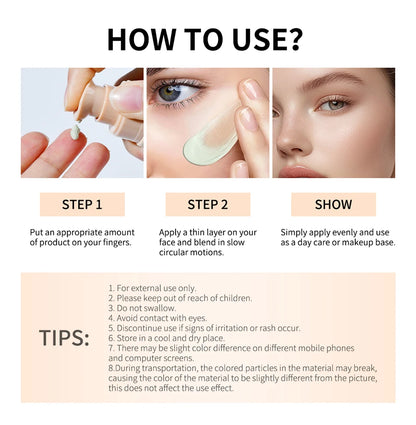 Color-Changing 4-in-1 Foundation – Moisturizing SPF 30+ Longwear Waterproof Makeup Base for Hydrating Travel Coverage