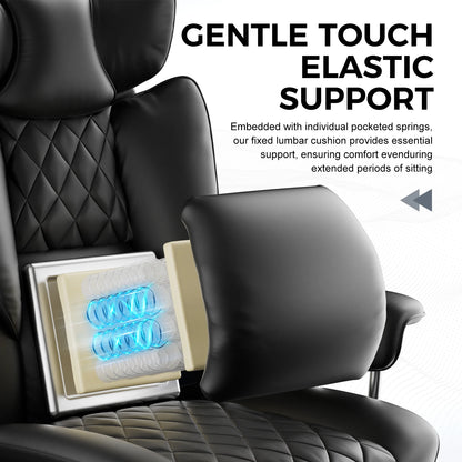 Big and Tall Gaming Chair with Ergonomic Lumbar Support and Footrest Office Chair