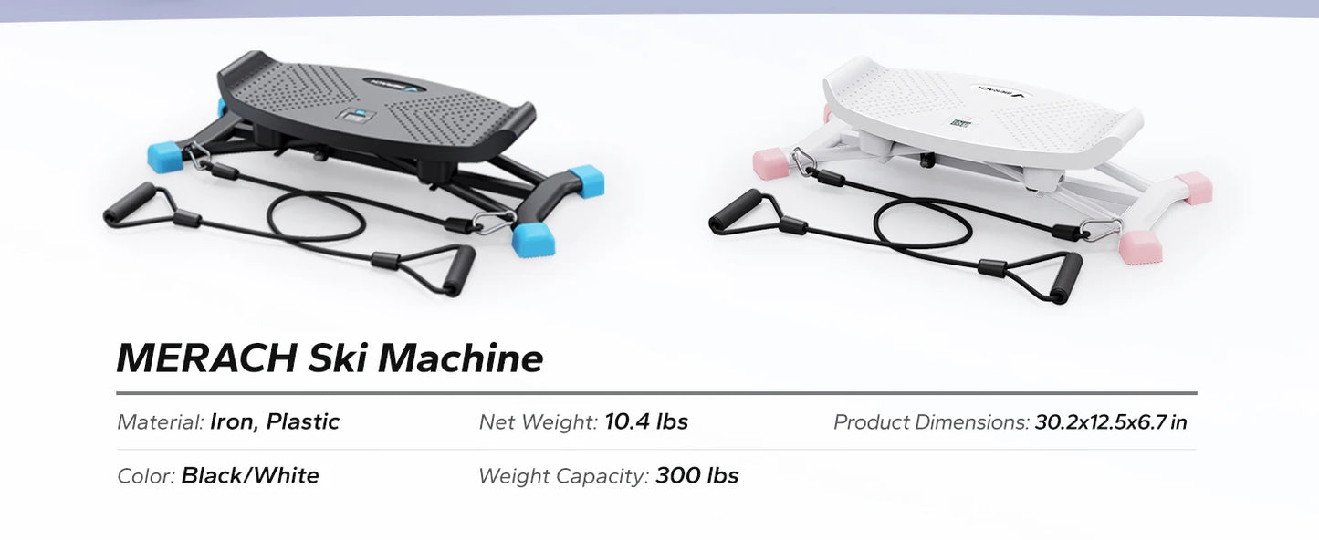 MERACH Simulated Ski Machine – Full Body Cardio Fitness Trainer for Leg Workout & Aerobic Exercise
