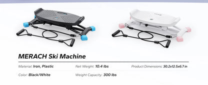 MERACH Simulated Ski Machine – Full Body Cardio Fitness Trainer for Leg Workout & Aerobic Exercise