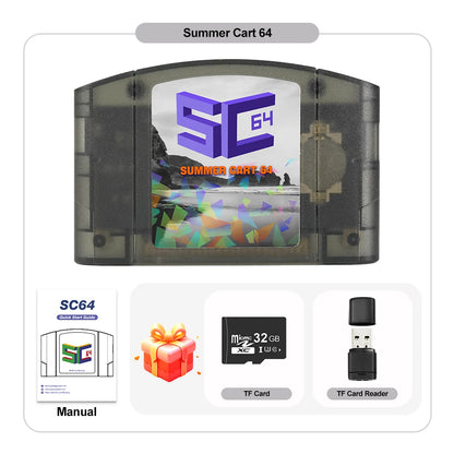 EPICJOY SummerCart 64 – 32GB Open Source N64 Game Card for Nintendo 64 Console, 5400+ Games & 64DD Support