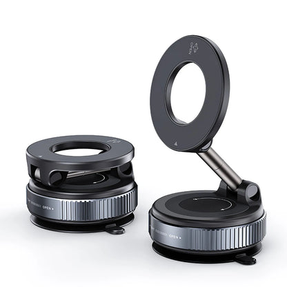 K007 Magnetic Car Phone Holder - Foldable, 360° Adjustable Vacuum Mount for Car, Desk, Bathroom, Universal Use
