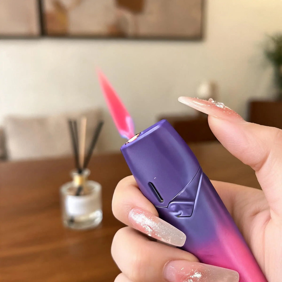 Gradient Torch Lighter - Portable Windproof Flashlight-Style Creative Lighter for Women