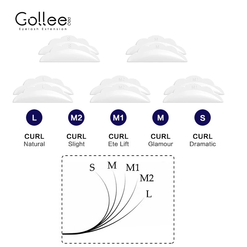 Gollee Eyelash Lifting Perm Kit – Original Lash Lift Set for 4-6 Weeks Retention, Eyelash Curler & Treatment Makeup Set