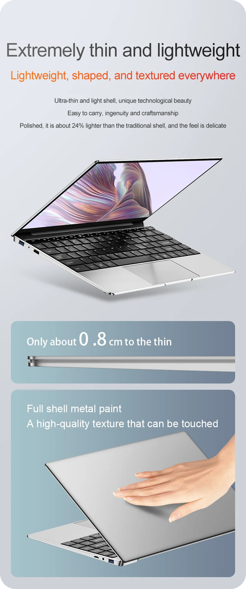 14.1" Ultra-Slim Laptop — 16GB RAM | 2TB SSD | Intel CPU | FHD Anti-Glare Display | Windows 11 Pro Office & Study PC