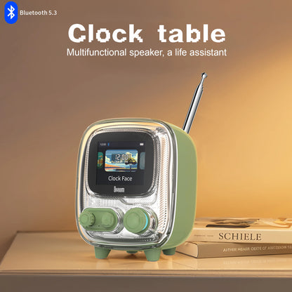Divoom T-Tiivoo-2 Mini Retro Bluetooth Speaker – Portable Vintage White Noise Sleep Aid with High-Quality Subwoofer