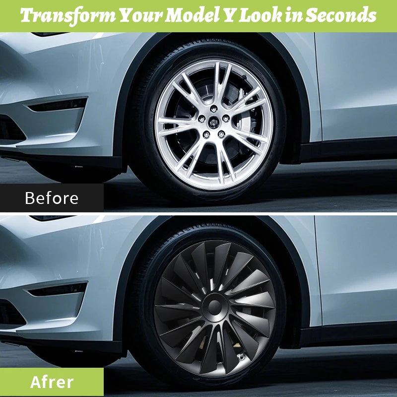 Tesla Model Y 2020–2024 19" Full Coverage Blade Wheel Hubcap – Car Accessories