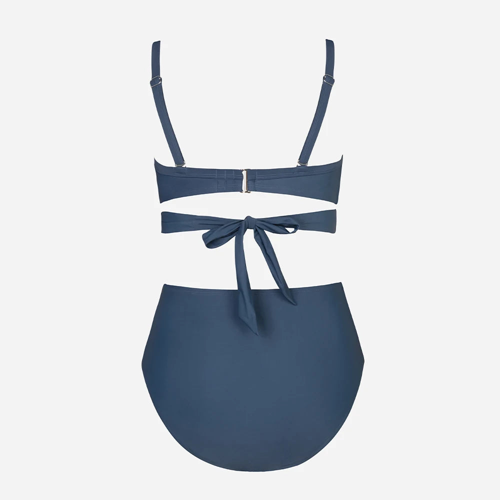 Cupshe Plus Size Wrap Tie High Waist Bikini Set – Women’s Large Size 3XL Two-Piece Swimwear Beach Bathing Suit