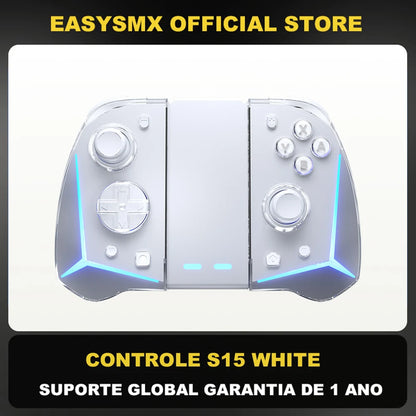 EasySMX S15 L/R Wireless RGB Controller — Compatible with Nintendo Switch/OLED, Gyroscope, Amiibo & Hall Effect, Perfect for Pokemon Games