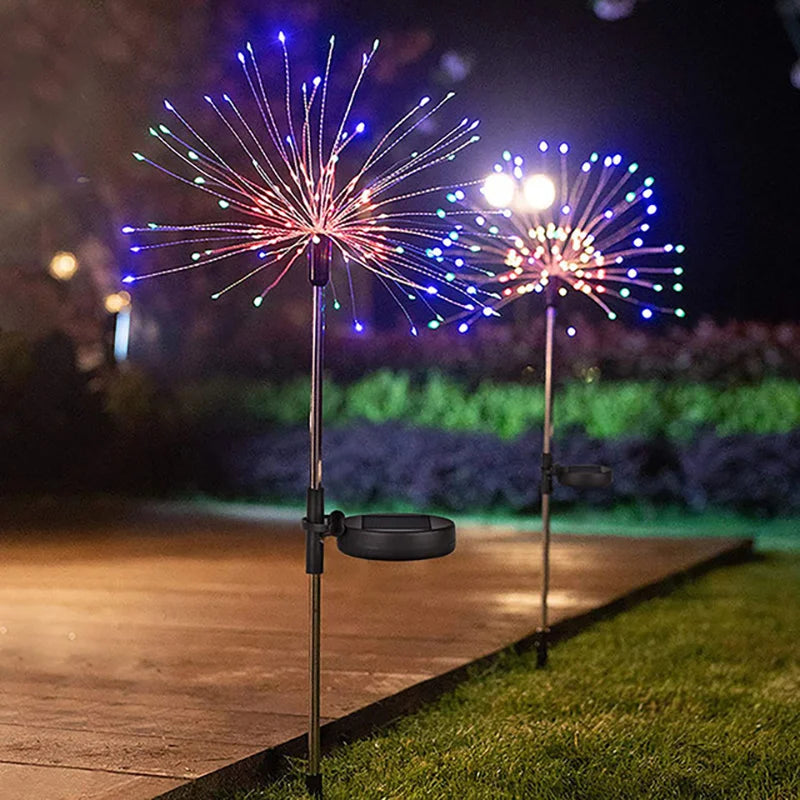1-Pack Solar Fireworks Lights – Outdoor Holiday Lighting for Garden, Patio, Halloween, Christmas, Wedding & Wall Decor