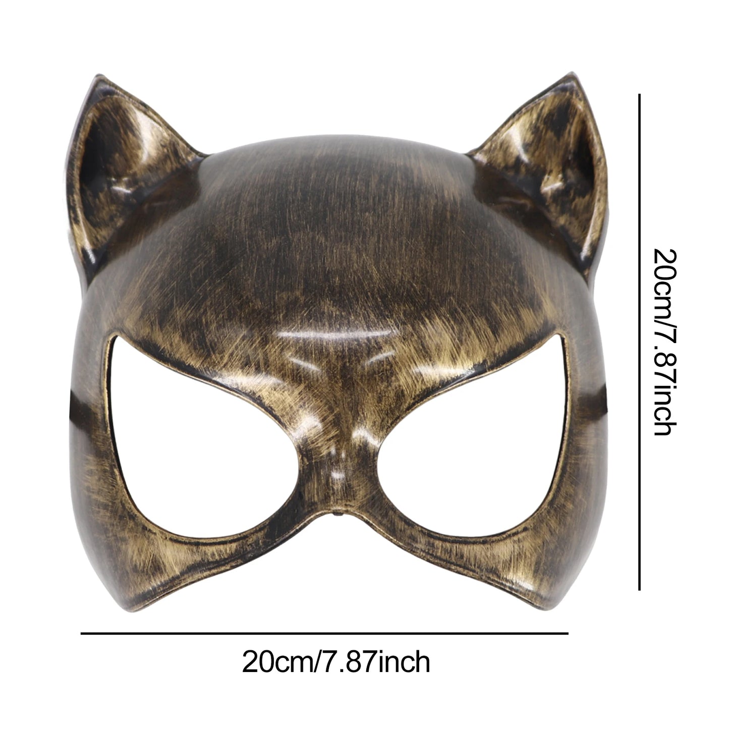 Cat Mask Costume - Animal Cosplay Face Cover for Halloween Parties & Festivals