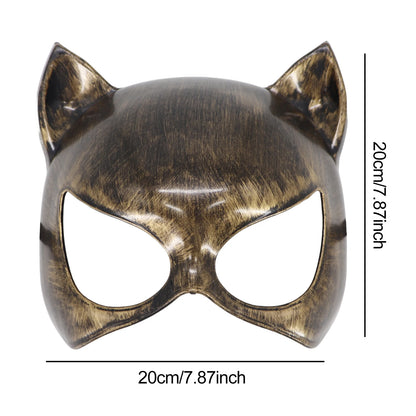 Cat Mask Costume - Animal Cosplay Face Cover for Halloween Parties & Festivals