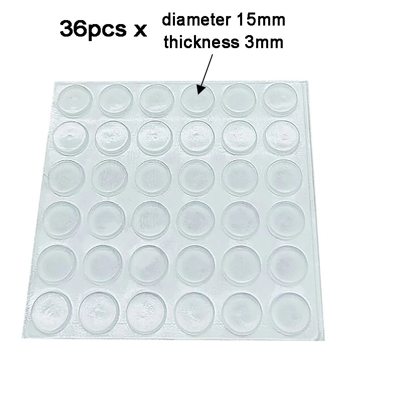 100-Piece Silicone Anti-Slip Bumper Pads - Soft Rubber Furniture Feet, Cabinet Cushions, and Drawer Door Protectors