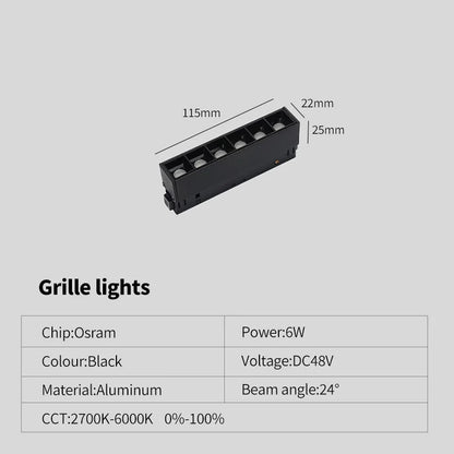 New Magnetic Track Light – Dimmable 48V LED Ceiling Lamp with Remote Control & No Main Light Design Spotlight