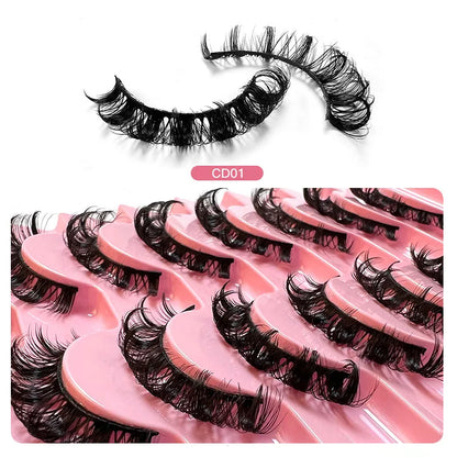 2/10 Pairs 3D Mink Strip False Eyelashes – Dramatic Fake Lash Extensions for Makeup